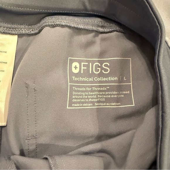 FIGS Technical Collection Zamora Jogger Vapor Blue Women's Scrubs Pants Large - Picture 6 of 11